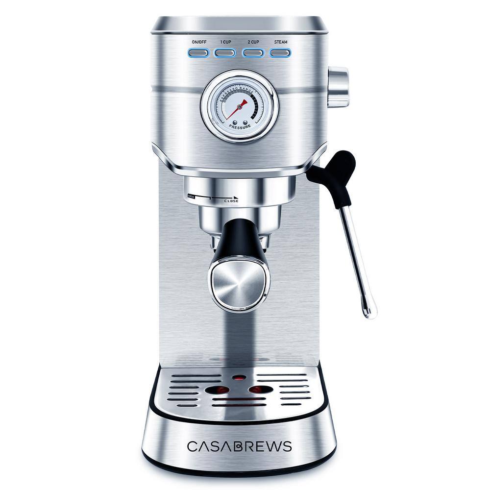 CASABREWS CM5418-20Cups Silver Stainless Steel Espresso Machine with Milk Frother HD-US-CM5418-SIL