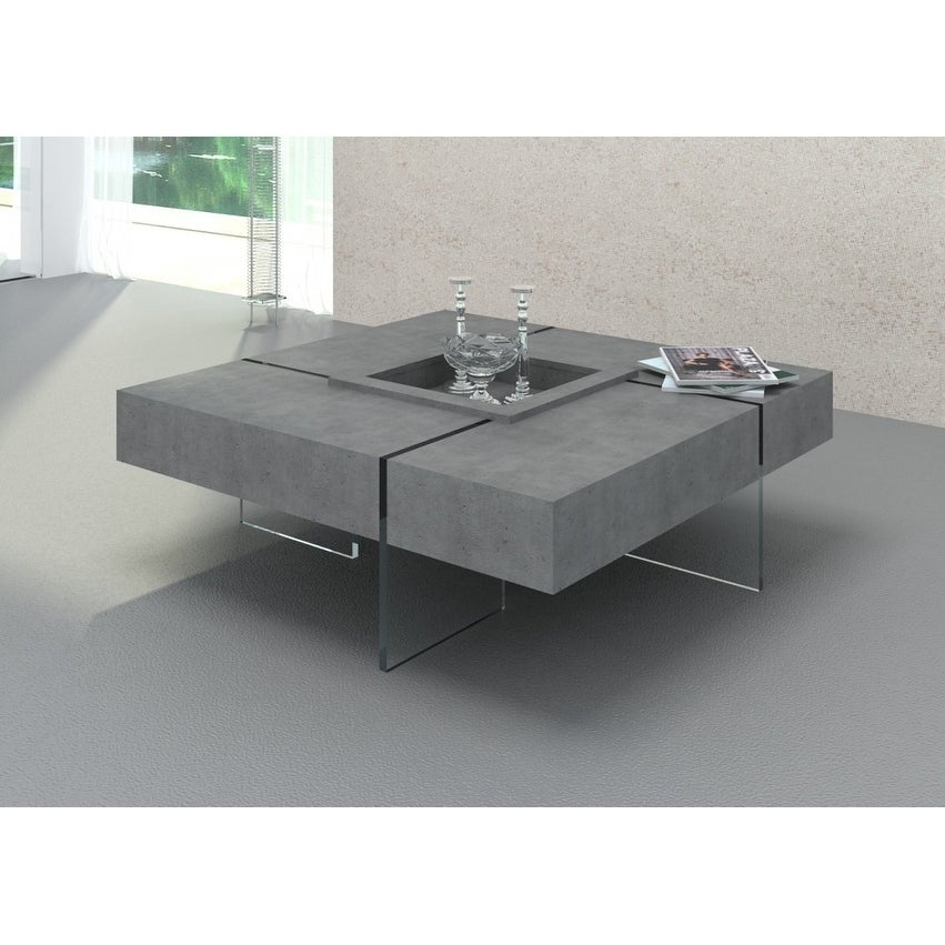 Modrest Shauna Modern Faux Concrete Floating Coffee Table