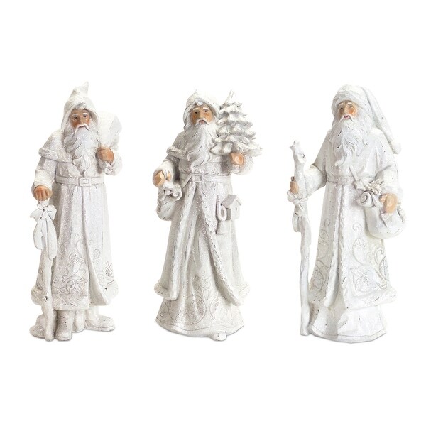 Winter Santas (Set of 3) 13H Polyresin