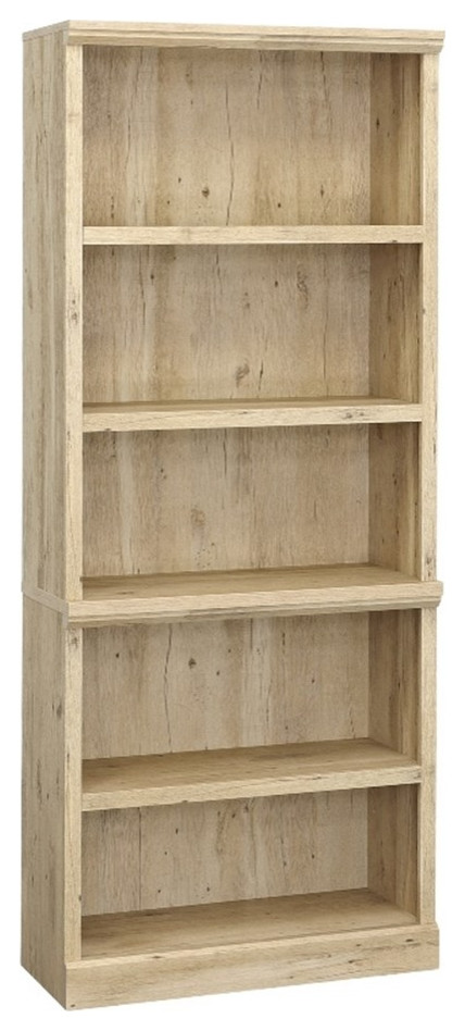 Sauder Aspen Post Engineered Wood 5 Shelf Bookcase in Prime Oak   Transitional   Bookcases   by Homesquare  Houzz