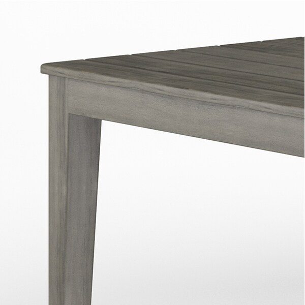 WyndenHall Lotus 83 inch Wide Contemporary Outdoor Dining Table in Distressed Weathered Grey - N/A