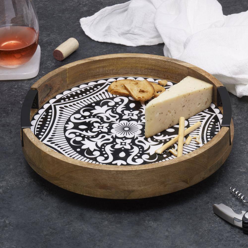 Mikasa Gourmet Basics Kensington Black 12 W x 3 H x 12 D Lazy Susan 5292288