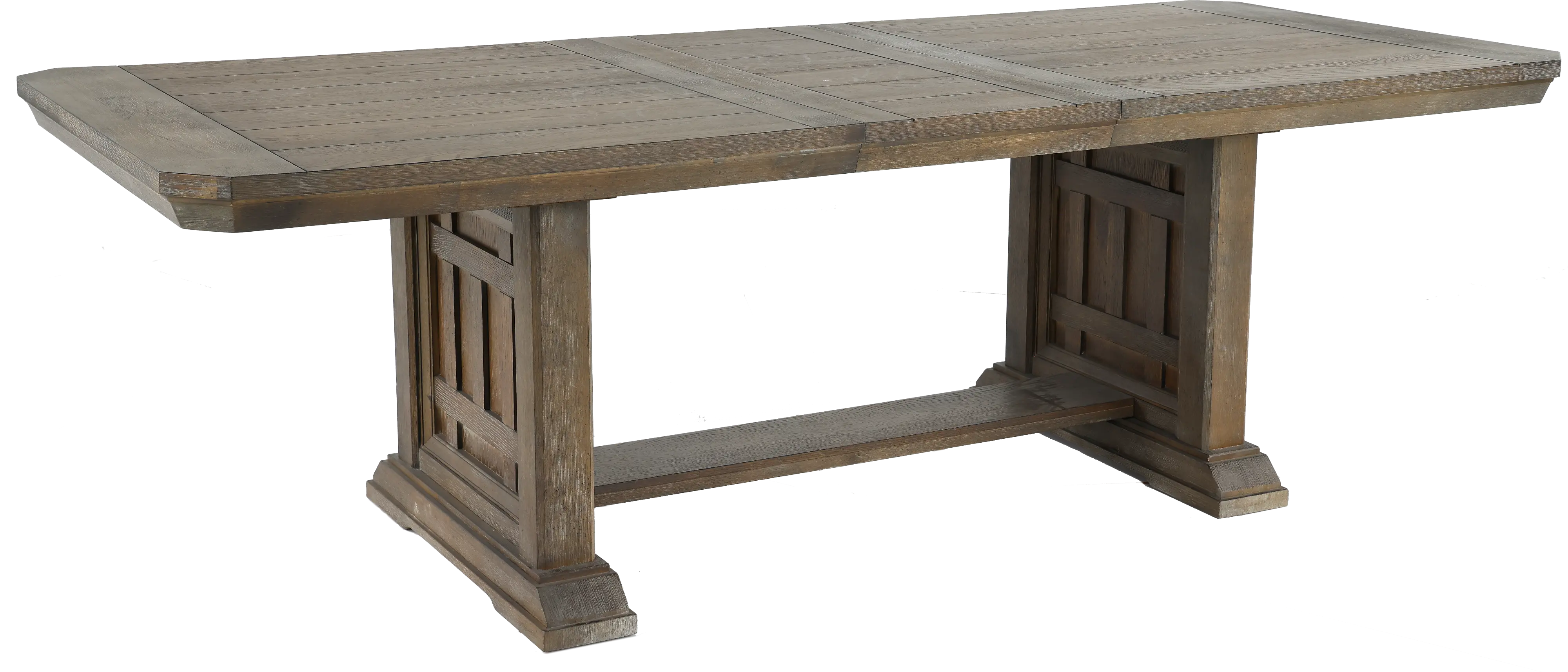 Artisan Prairie Aged Oak Trestle Dining Room Table