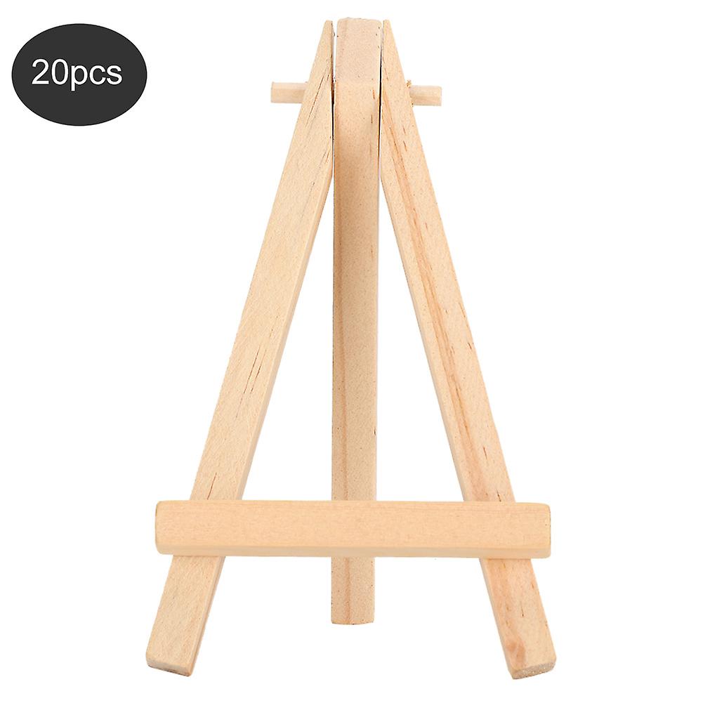 20pcs Wood Easel Artware Mini Aframe Natural Wood Display Tripod Holder For Decoration Exhibit Props