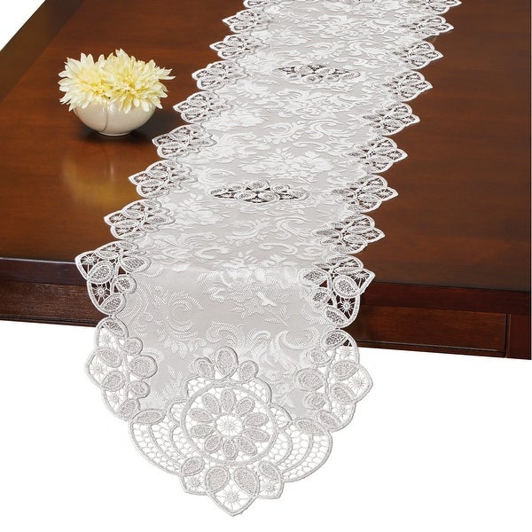 Delicate Crochet Lace Floral Table Linens