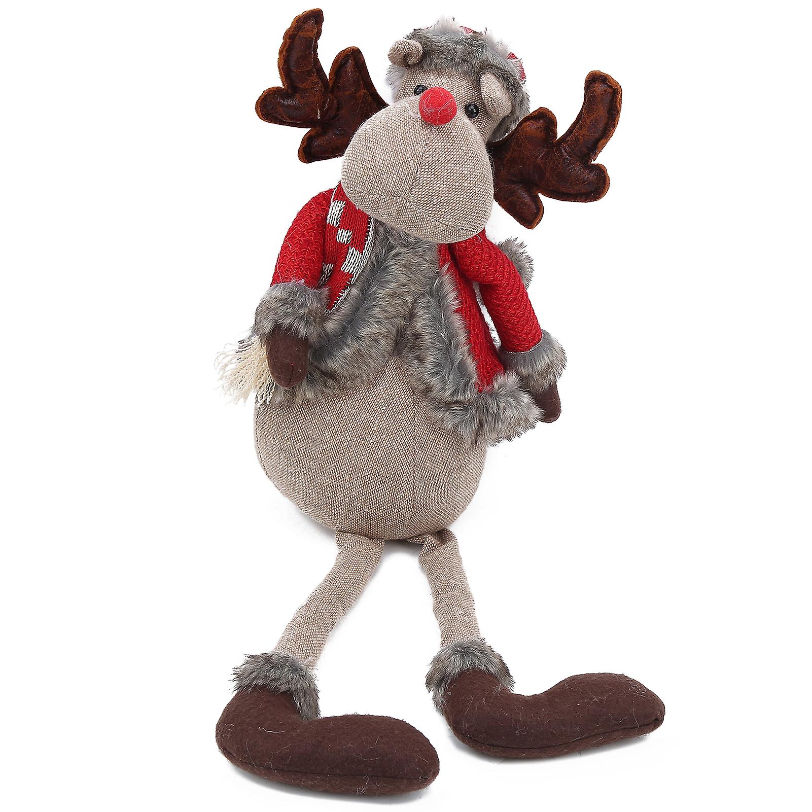 Christmas Elk Ornaments Cute Muppet Elk Doll Plush Toy Decoration Gift For Childrenright Angle Hat