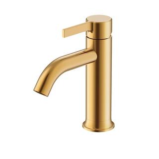 Glacier Bay Ryden Single Hole Single-Handle Bathroom Faucet in Brushed Gold HDQFS1A9277CZ