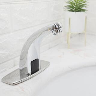 matrix decor Touchless Single Hole Bathroom Faucet in Chrome MDA-918102-C