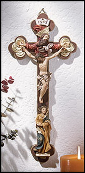Christian Brands KS350 Mary And Holy Trinity Cruci...