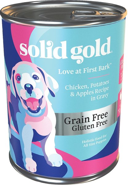 Solid Gold Love At First Bark Chicken， Potatoes and Apples Puppy Recipe Grain-Free Canned Dog Food