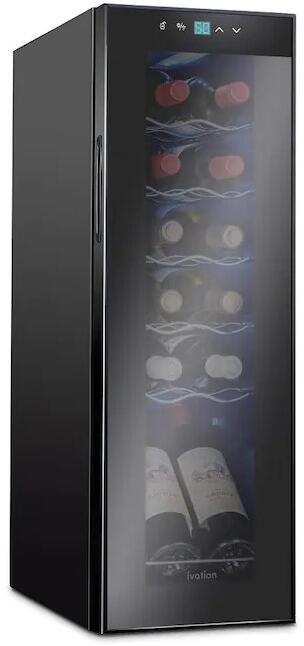 Ivation IVFWCC121B 10 Inch Black Wine Cooler