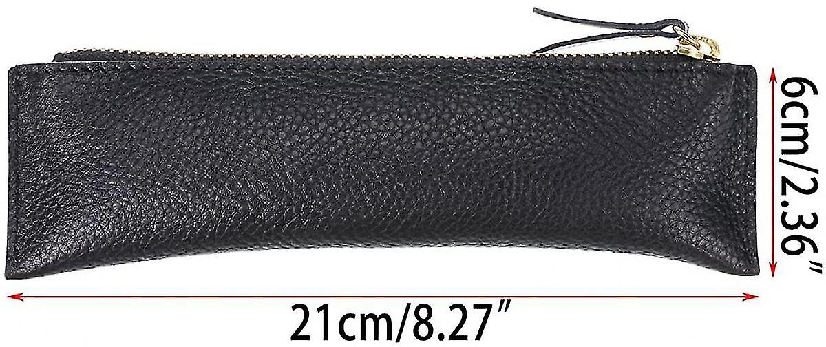 Veeki Pencil Case - Zippered Pen Case Stationery Bag Zipper Pouch Pencil Holder (new Black)