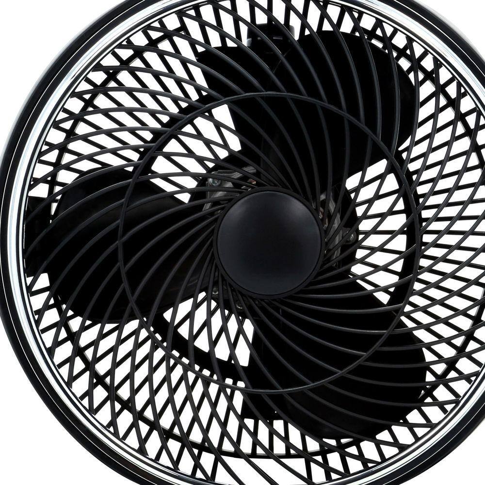 Hampton Bay 11 in. 3 Speed Portable Desk Fan in Black TF-1010S