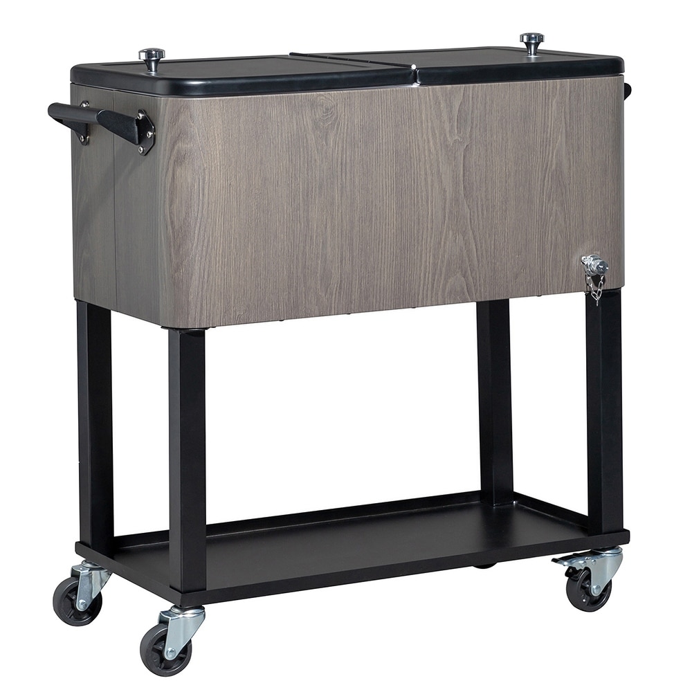 80QT Rectangular Refrigeration and Insulation Cart  Rolling Cooler