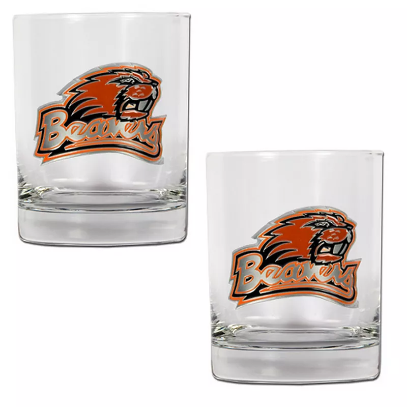 Oregon State Beavers 2-pc. Rocks Glass Set