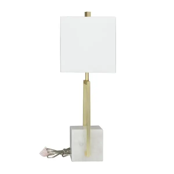 White Marble Modern Table Lamp