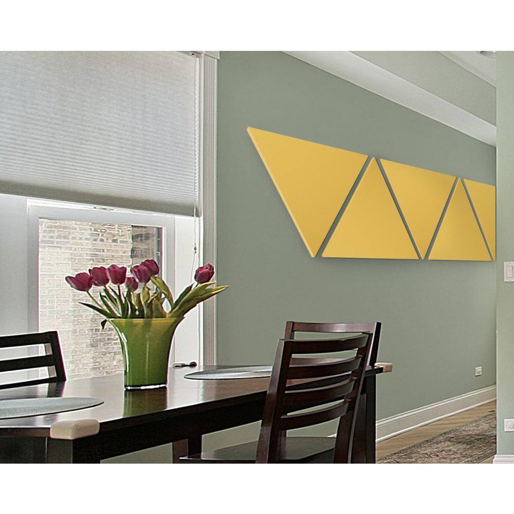 Owens Corning Paintable White Fabric Triangle 24 in. x 24 in. x 24 in. Sound Absorbing Acoustic Panels (2-Pack) 02706