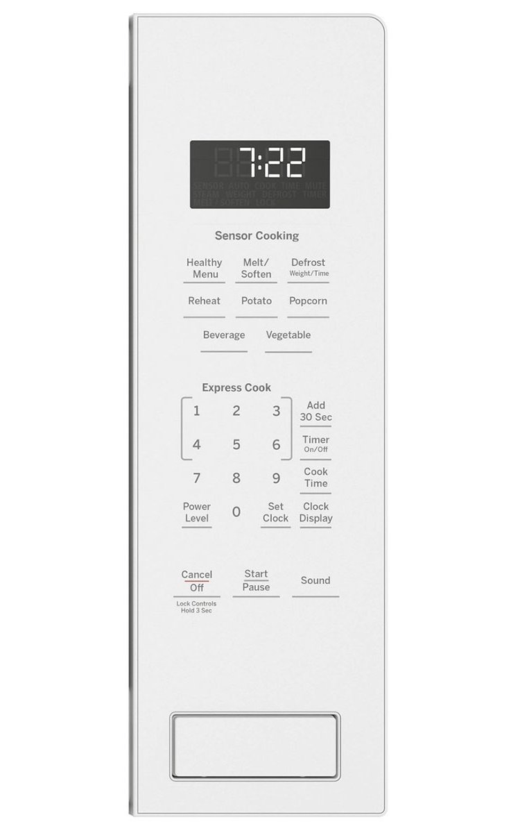 GE Profile ADA 2.2 Cu. Ft. White Built-In Sensor Microwave Oven