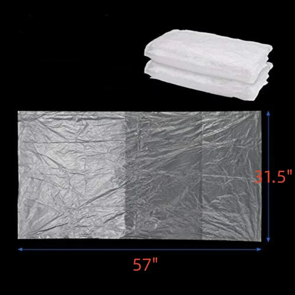 Nisorpa 100pcs Pack Universal Disposable Clear Car Seat Covers PVC Films Waterproof Protective 57