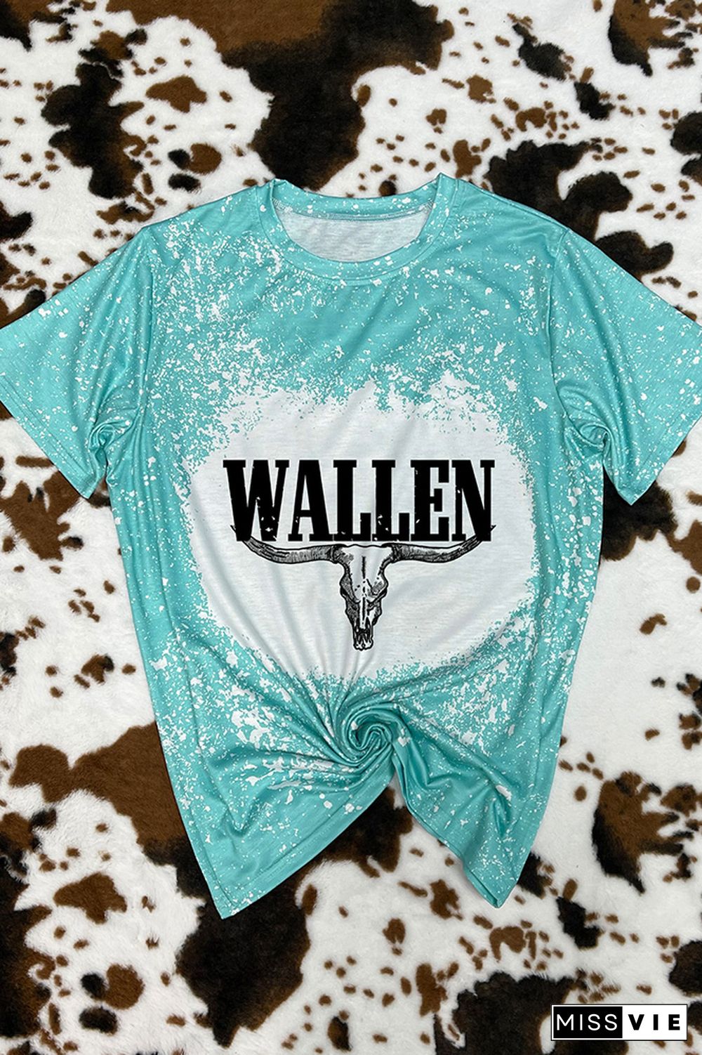 Wallen Bull Skull Bleached Graphic Tee