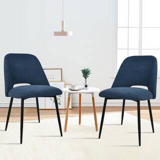 Elevens Edwin Blue Upholstered Side Chair(Set of 2) EDWIN-BLUE