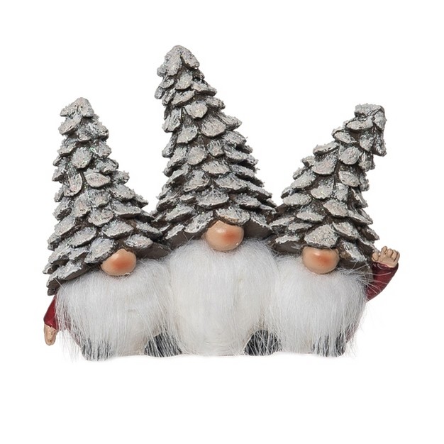 Transpac Resin 6 75 In Brown Christmas Pinecone Gnomies Decor