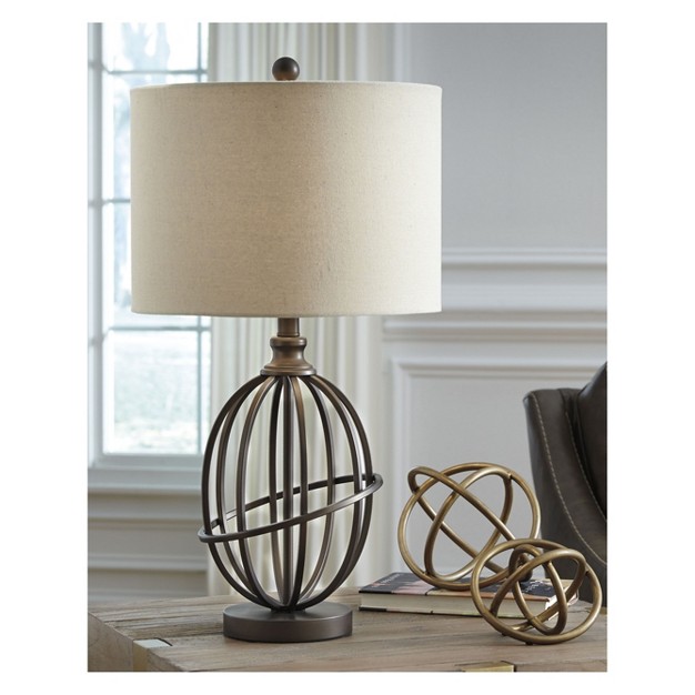 Manasa Metal Table Lamp Antique Brass Signature Design By Ashley