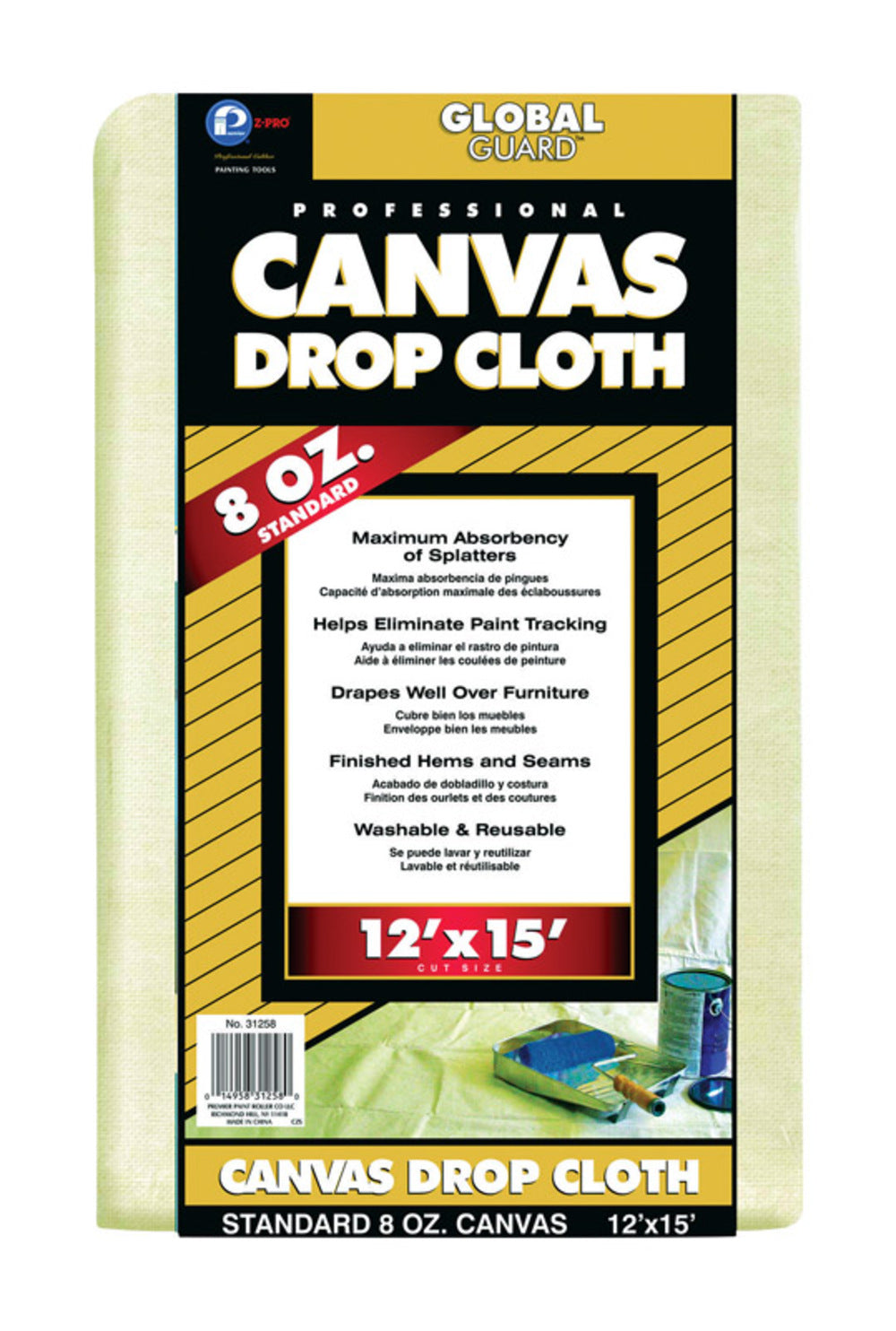 DROPCLOTH 8OZ 12X15'