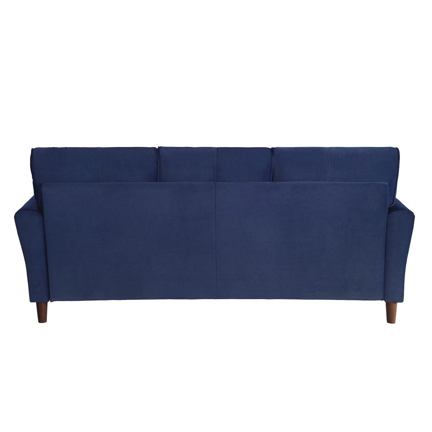 Lexicon Sofa， Exposed Wood Feet With Walnut Finish - Blue/Walnut