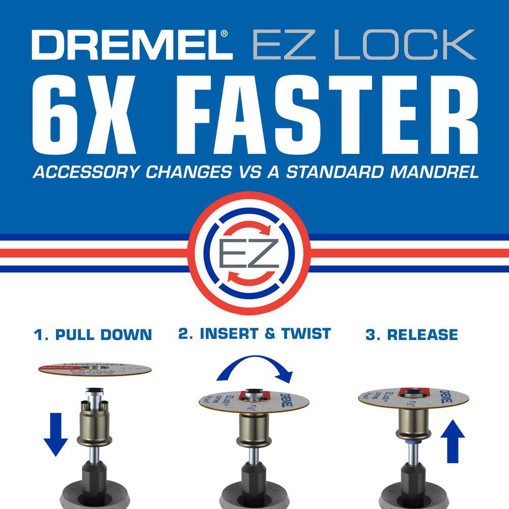 Dremel EZ Lock Rotary Tool 1 in. Cloth Polishing Wheel for Silverware Car Parts and Door and Window Hardware 423E