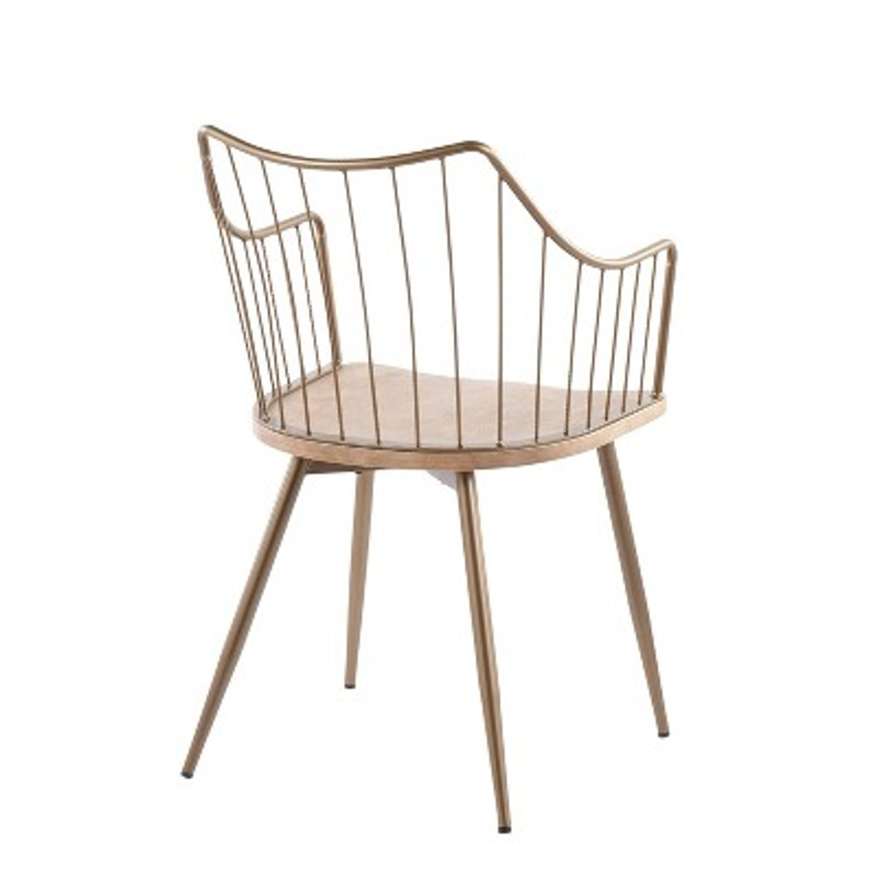 Winston Dining Chair Antiqued Copper/White Washed - LumiSource