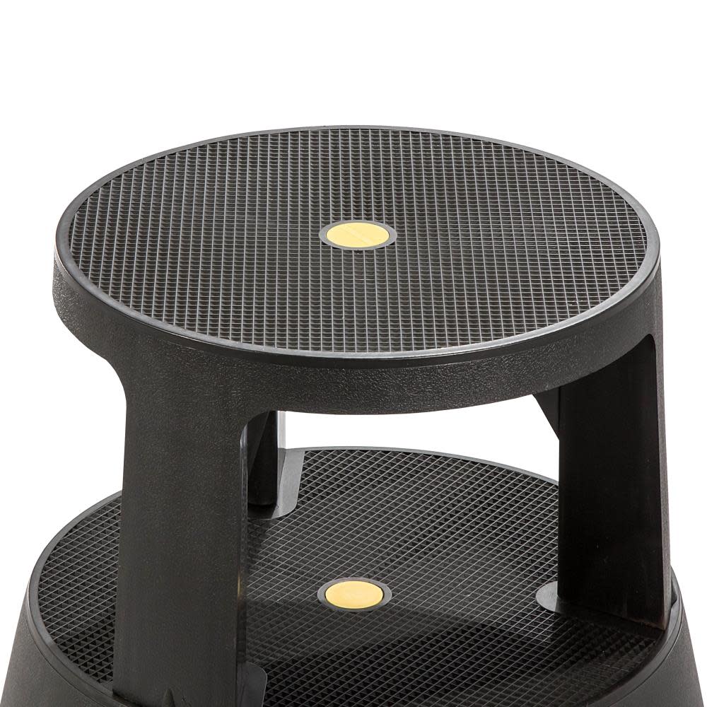 2-Step 300-lb Load Capacity Black Plastic Step Stool