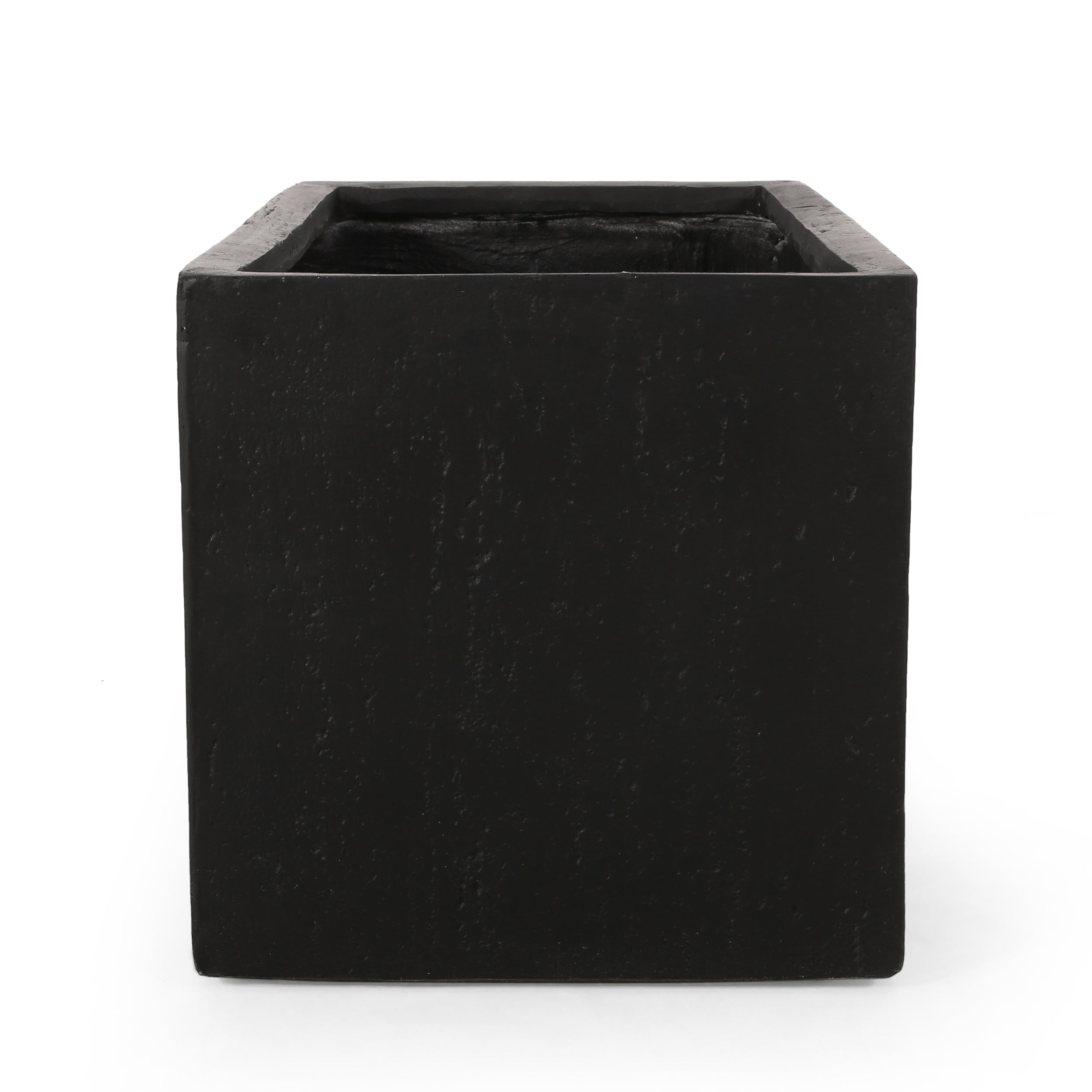 Fardeen Outdoor Modern Cast Stone Rectangular Planter