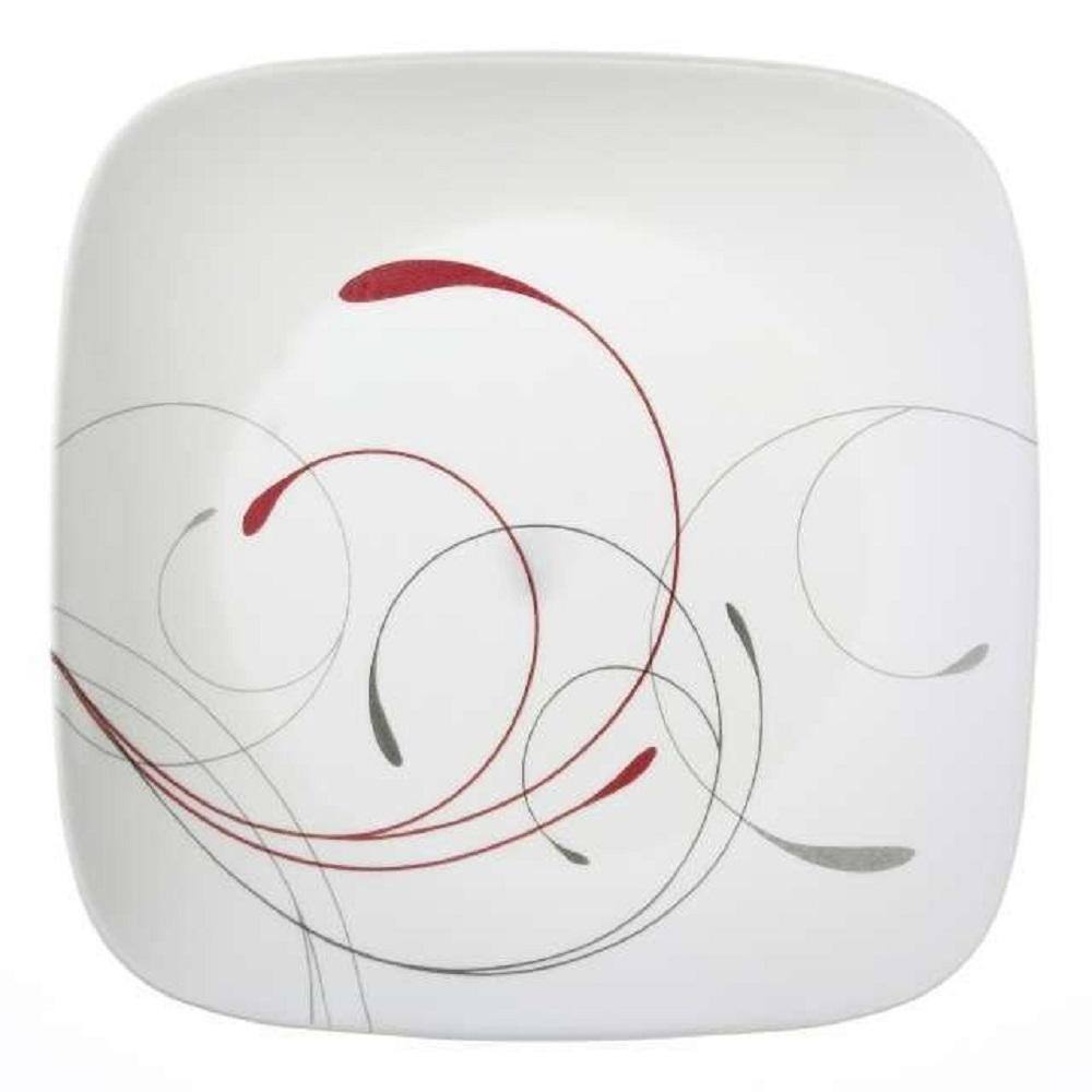 Corelle Splendor Vitrelle Square Splendor Vitrelle 6-Piece Patterned White Glass Dinnerware Set (Service for 6) 1107746