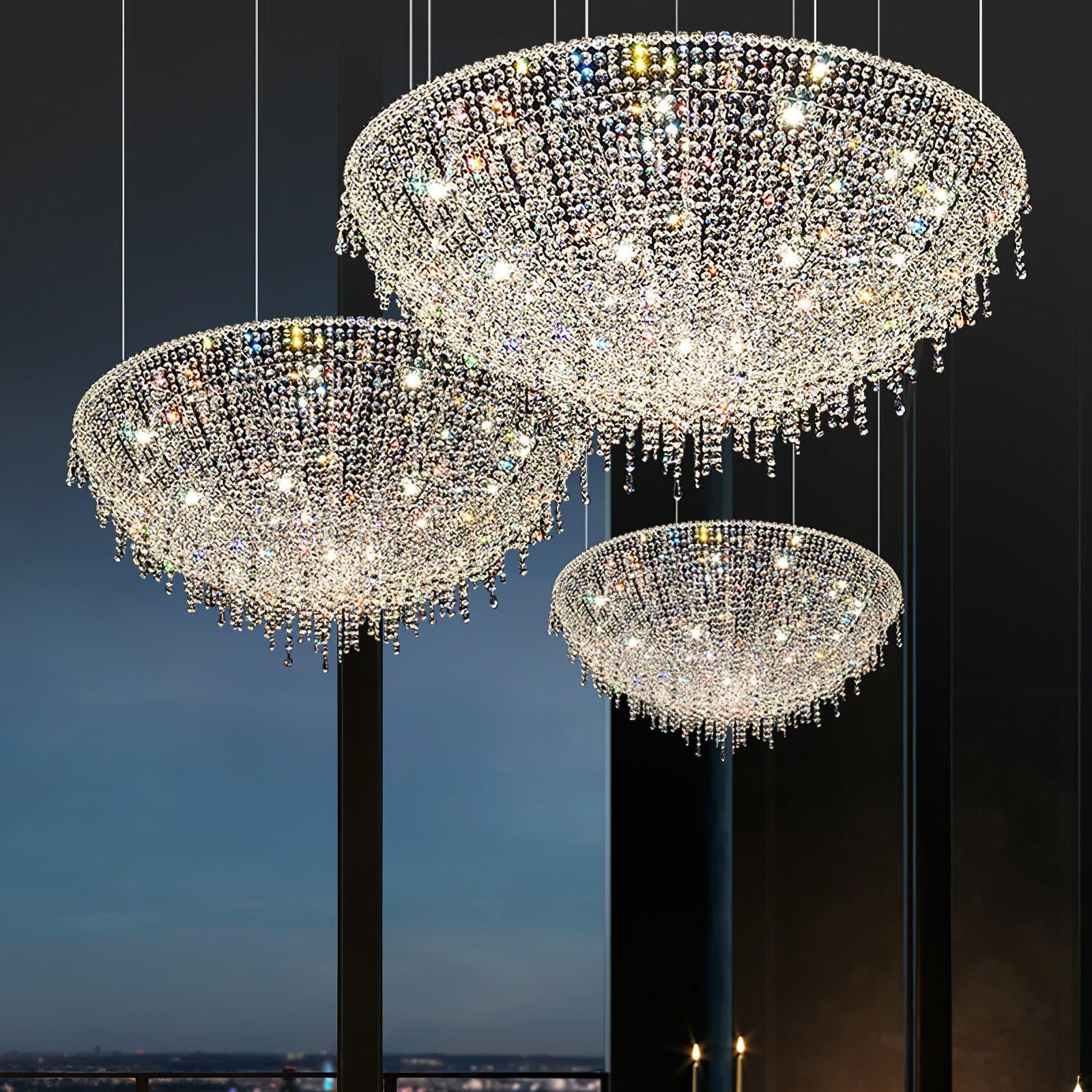 Modern Round Crystal Chandelier