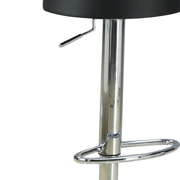 Stylish and Elegant Backless Adjustable Bar Stool， Black