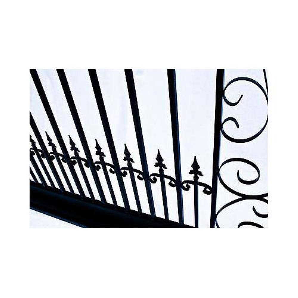 ALEKO Venice Style 16 ft. x 6 ft. Black Steel Dual Driveway Fence Gate DG16VEND-HD