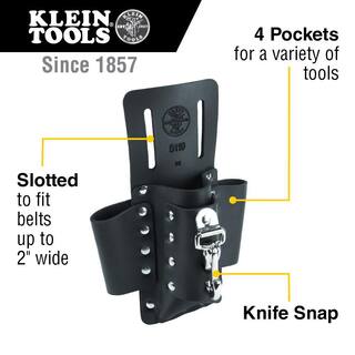 Klein Tools 4 Pocket Tool Pouch 6-12-Inch x 8-12-Inch 5119