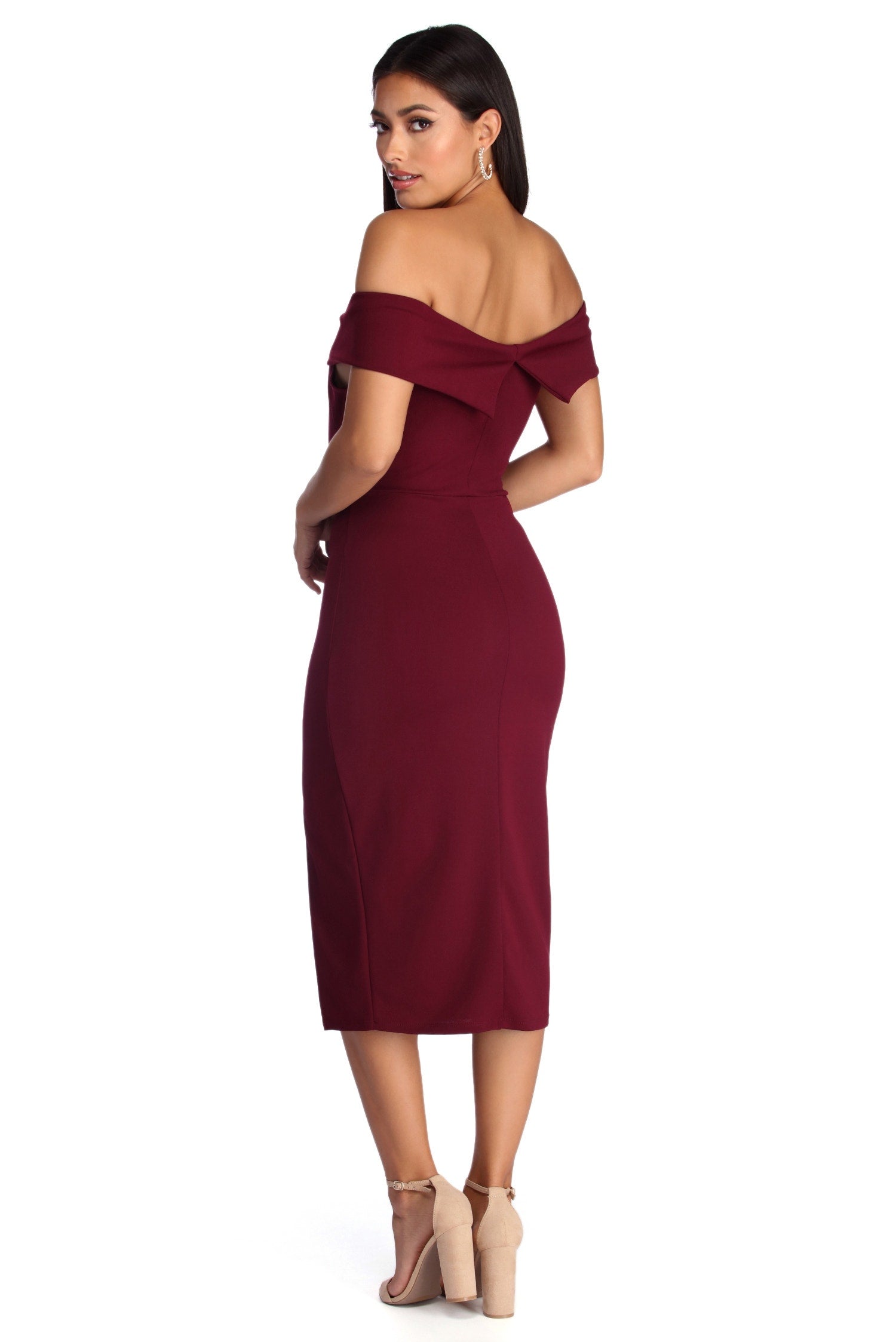 Kate Formal Crepe Midi Dress