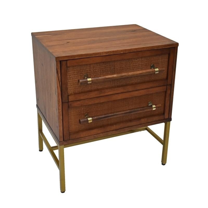 Hopper Studio Avery Natural Two-Drawer Nightstand