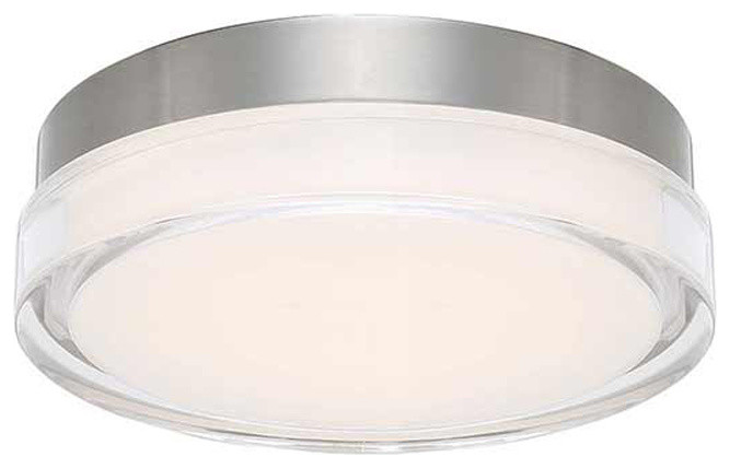 Dot 1 Light Flush Mount  Stainless Steel   Transitional   Outdoor Flush mount Ceiling Lighting   by WAC Lighting  Houzz