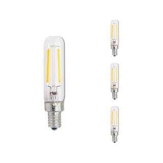 Bulbrite 25-Watt Equivalent T6 Clear Dimmable Edison Clear LED Light Bulb with (E12) Candelabra Screw Base 2700K(4-Pack) 861574