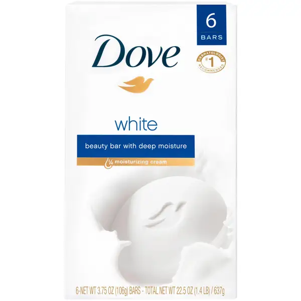 Dove White Beauty Bar Soap 6 Bar Pack