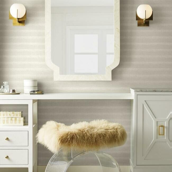 Dunes Wallpaper in White and Platinum from the Elegant Earth Collection