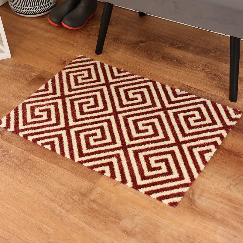 Bungalow Flooring ColorStar Greek Grid 22'' x 34'' Doormat