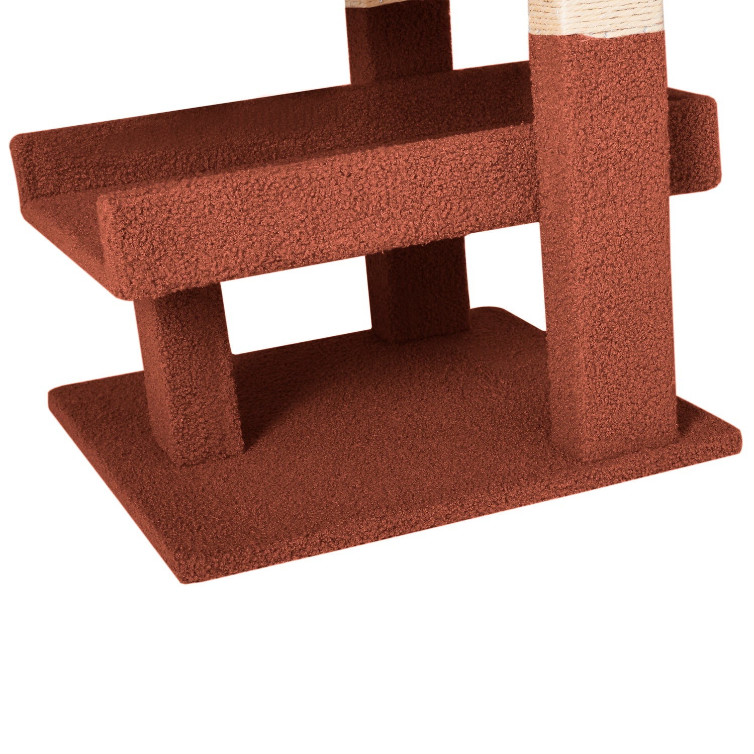 Naomi Home Cat Tree for Indoor Cats, Multi-Level Cat Furniture with Condo Kitten Tower Kitty Stand Play House Color: Terracotta