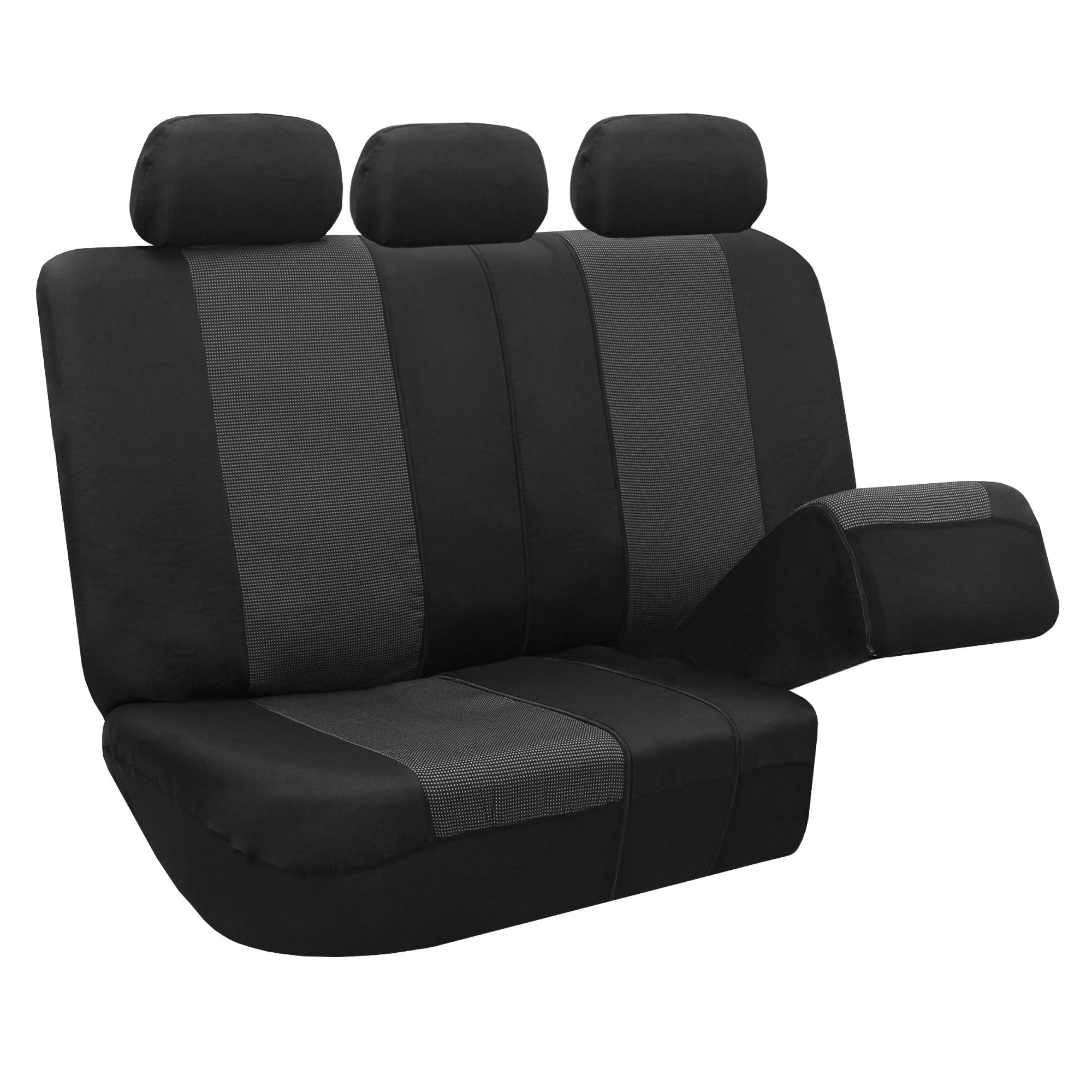 FH Group Timeless Cross Weave Seat Covers Fit For Car Truck SUV Van - Rear Bench