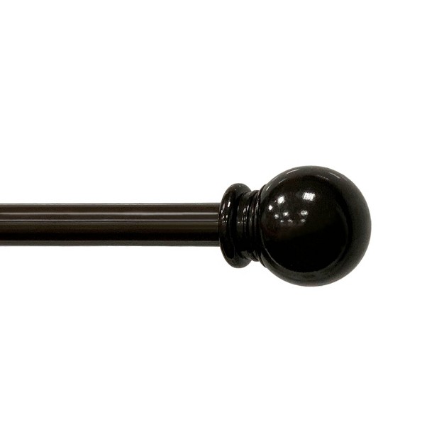 Ball Drapery Rod Set Brown Lumi Home Furnishings