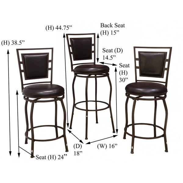 Copper Grove Nantucket Adjustable Bar Stools (Set of 3)