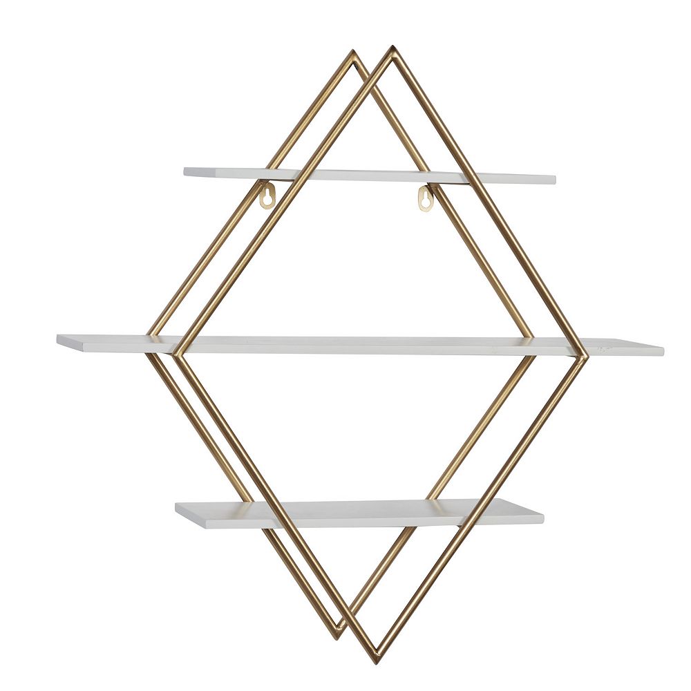 Stella and Eve Glam Diamond 3-Shelf Wall Decor